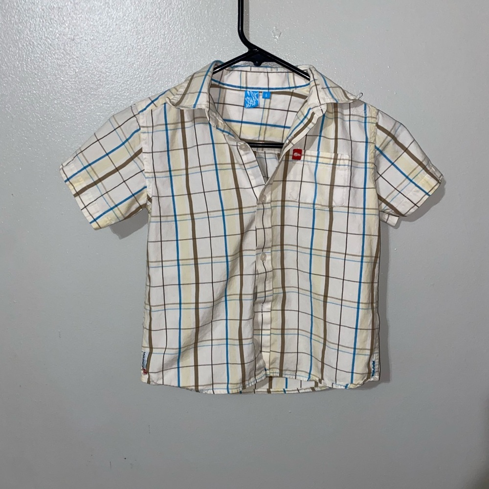 🥳3 for 10$🥳Plaid Kids Shirt - Blue and Tan